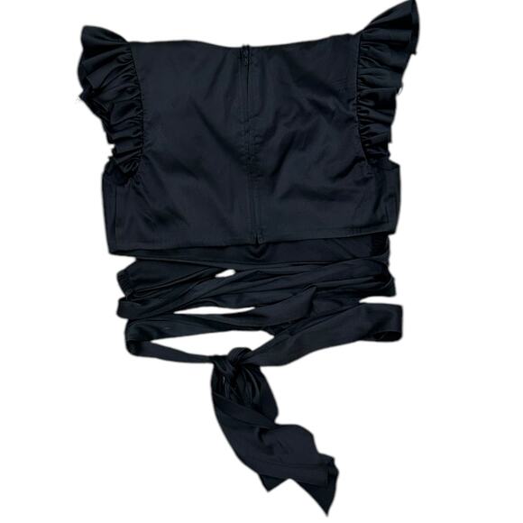 Mac Duggal Ruffle Cap Sleeve Wrap Top - Picture 4 of 6